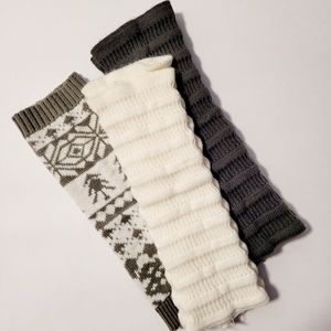 Ardene leg warmers (set of 3) one size multi grey/cream